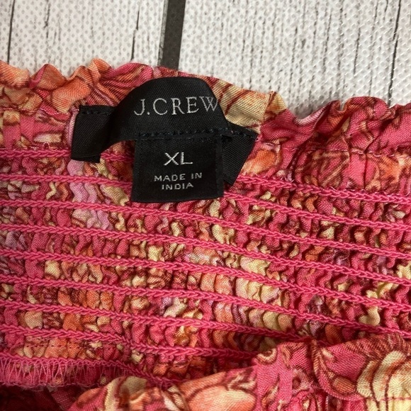 J. Crew Floral Voile Smocked Top - Picture 7 of 9